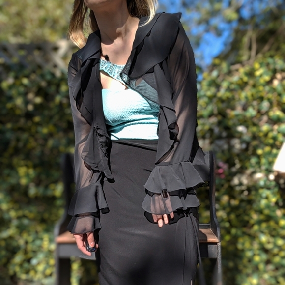 Garden party elegant cover up cardigan - Picture 2 of 7